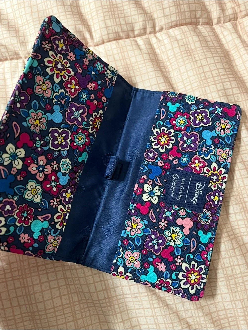 Vera Bradley Floral Wallet in Navy, Purple, Pink, Blue, Teal - Picture 2 of 3